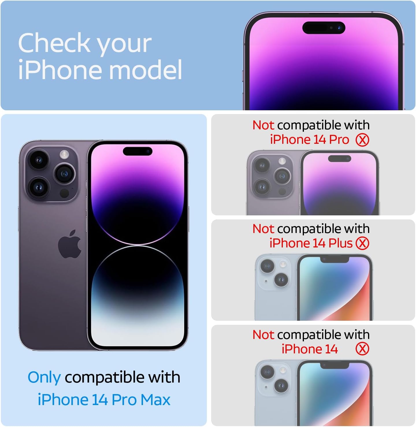 for iPhone14 Pro Max Privacy Screen Protector+Camera Lens Protector | 3 Pack Privacy Screen Protector +3 Pack Camera Lens Protector with Tempered Glass, HD,Touch Sensitive and Case Friendly - Image 2