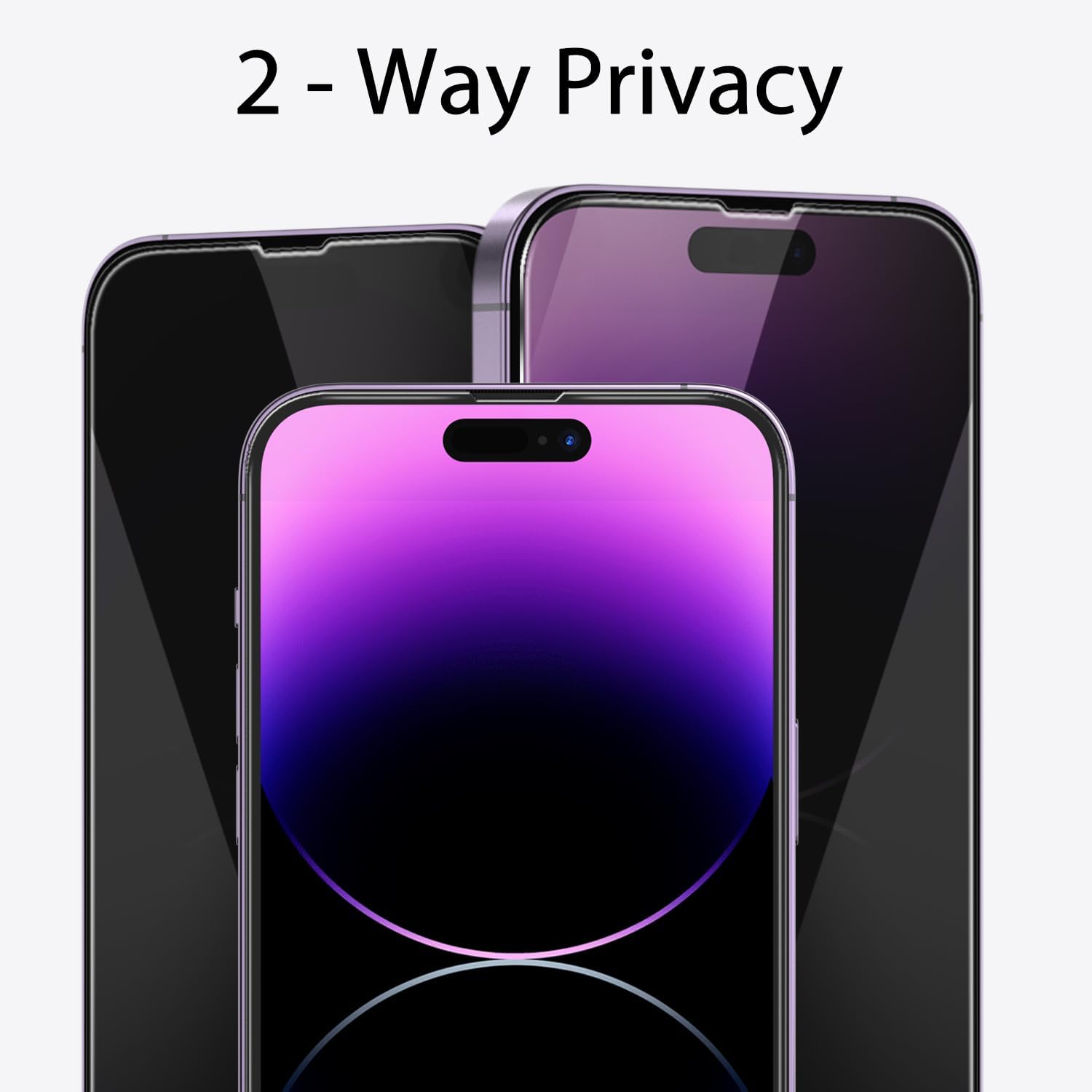 for iPhone14 Pro Max Privacy Screen Protector+Camera Lens Protector | 3 Pack Privacy Screen Protector +3 Pack Camera Lens Protector with Tempered Glass, HD,Touch Sensitive and Case Friendly - Image 3