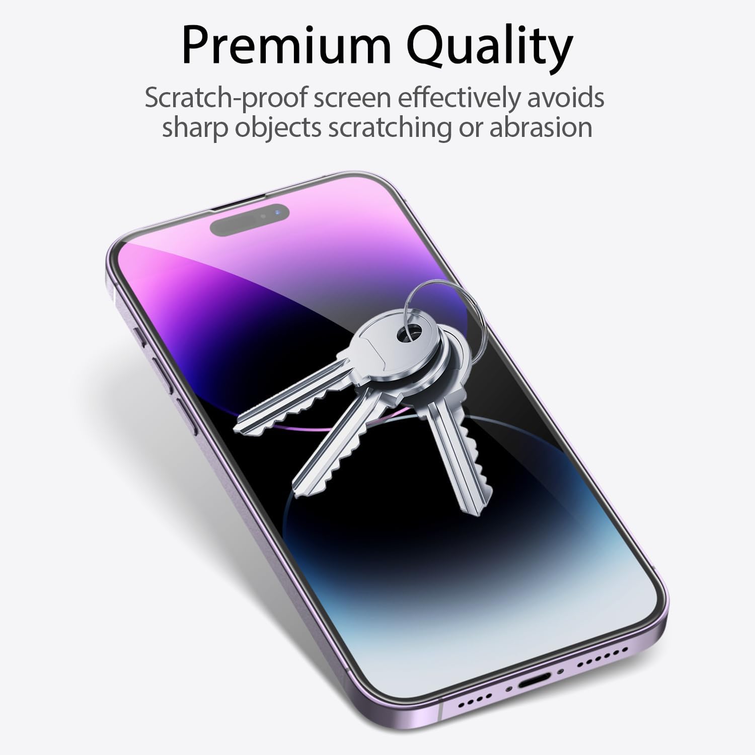 for iPhone14 Pro Max Privacy Screen Protector+Camera Lens Protector | 3 Pack Privacy Screen Protector +3 Pack Camera Lens Protector with Tempered Glass, HD,Touch Sensitive and Case Friendly - Image 6