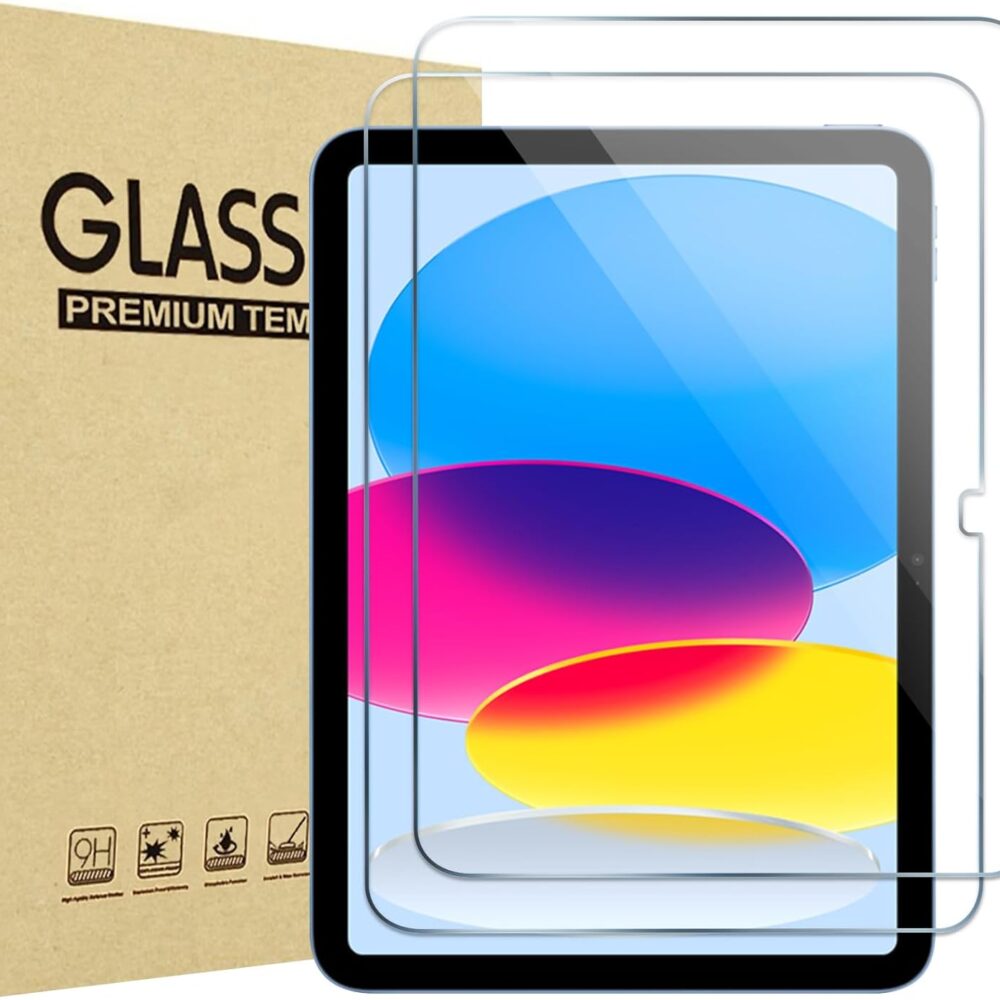 ProCase 2 Pcs Screen Protector for iPad A16 2025 11th 11" /10th 2022 10.9 | Tempered Glass Film Guard -Clear